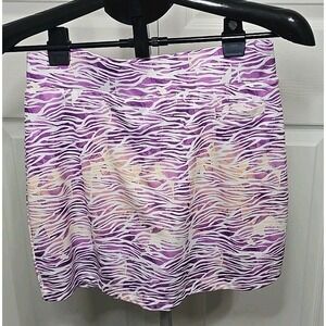 Pebble Beach Women's Dry-Luxe Performance Skort Small Purple/Orange/White Golf
